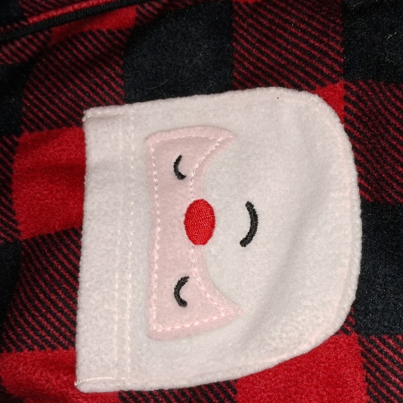 NWOT, Little Kid's Flannel,Black & Red,Button Down,Shirt with Cute Santa Pockets - Picture 5 of 5